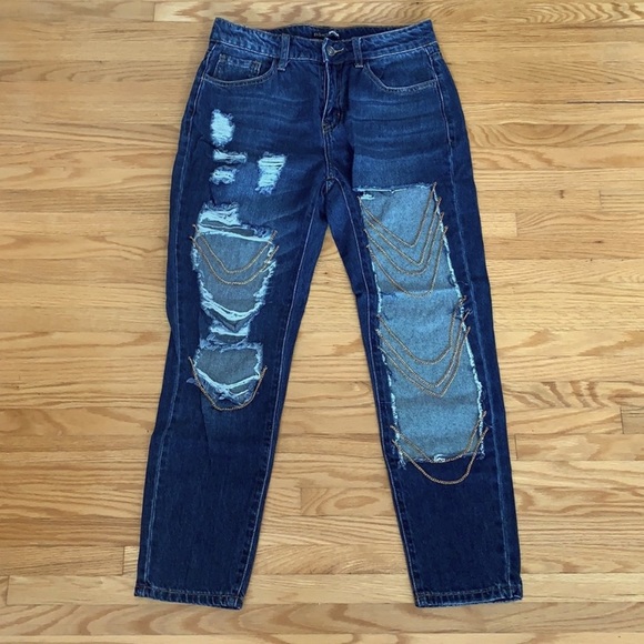 NWOT | Fashion Nova High Rise Boyfriend Jeans - Picture 2 of 5